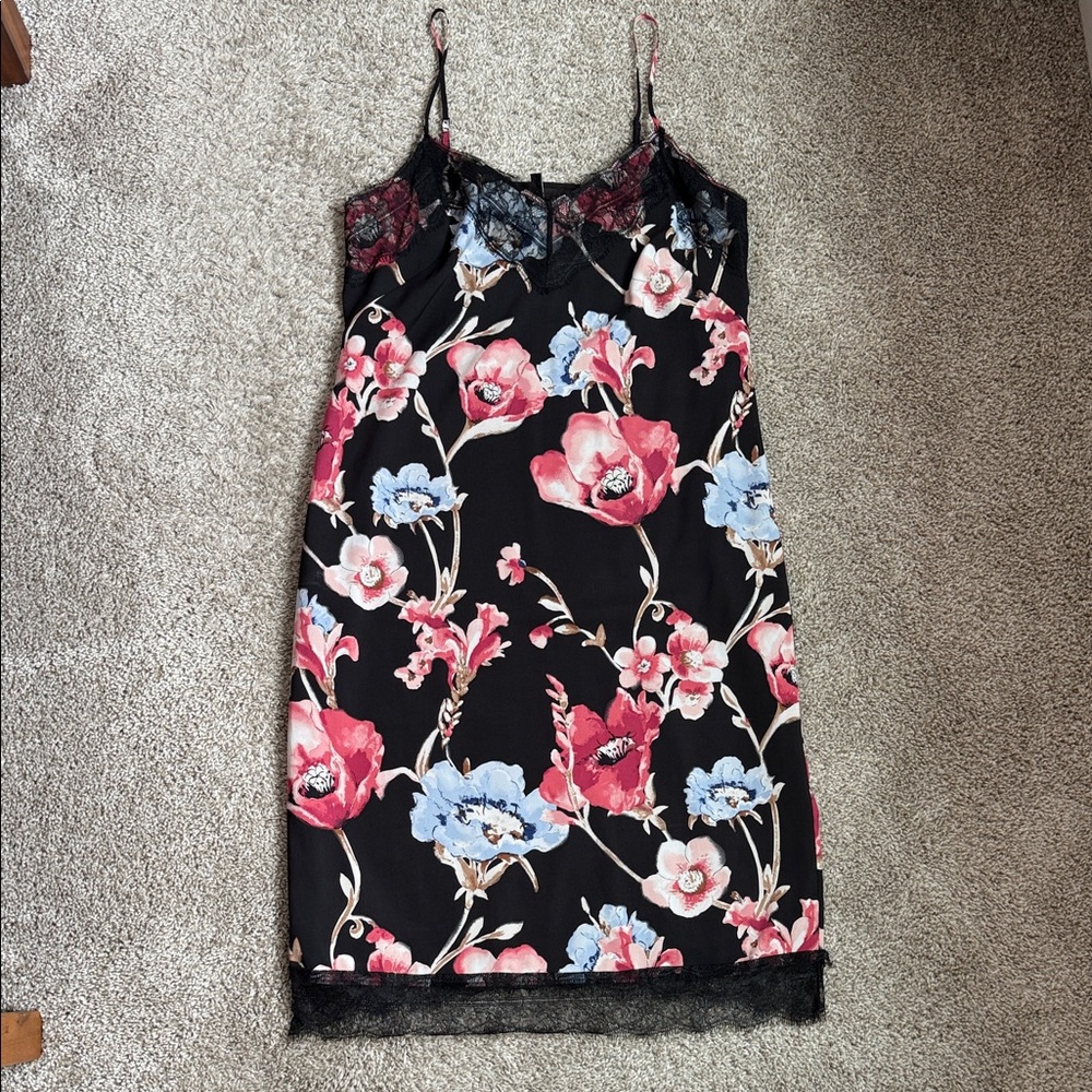 White House Black Market Floral slip Dress M